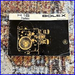 Vintage Paillard Bolex H16 Camera Kern Paillard 75MM, 25MM, 13MM Lenses, Manual