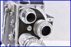 Vintage Paillard Bolex H16 Reflex Movie Camera with 3 Lenses