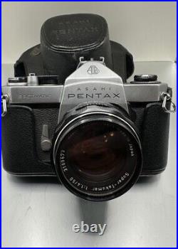 Vintage Pentax ASAHI Spotmatic 35mm SLR Camera SMC Takumar 11.4/50 Lens WithCase