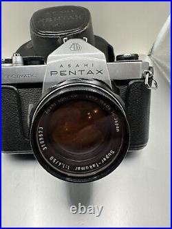 Vintage Pentax ASAHI Spotmatic 35mm SLR Camera SMC Takumar 11.4/50 Lens WithCase