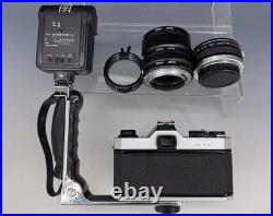 Vintage Pentax Asahi K100 Camera Set Up with Achiever Flash 2 Lenses