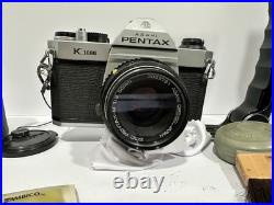 Vintage Pentax Asahi K100 Camera Set Up with Achiever Flash 2 Lenses