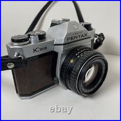 Vintage Pentax Asahi K1000 SE Camera 35mm with Pentax 11.7 Lens Working