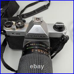 Vintage Pentax K1000 35mm SLR Film Camera Kit 50mm F2 Lens 70-210mm Untested