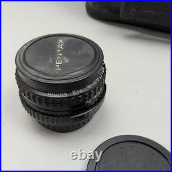 Vintage Pentax K1000 35mm SLR Film Camera Kit 50mm F2 Lens 70-210mm Untested