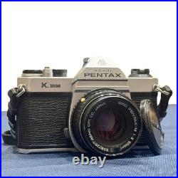 Vintage Pentax K1000 35mm film Camera with 50mm f/2.0 lens +Flashes Clean Tested