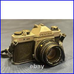 Vintage Pentax K1000 35mm film Camera with 50mm f/2.0 lens +Flashes Clean Tested