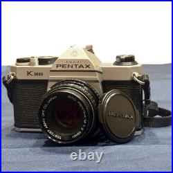 Vintage Pentax K1000 35mm film Camera with 50mm f/2.0 lens +Flashes Clean Tested