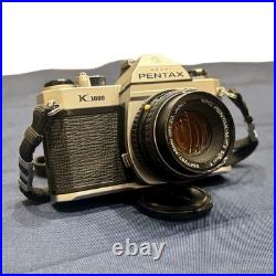 Vintage Pentax K1000 35mm film Camera with 50mm f/2.0 lens +Flashes Clean Tested