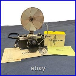 Vintage Pentax K1000 35mm film Camera with 50mm f/2.0 lens +Flashes Clean Tested