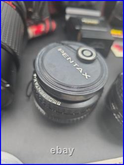 Vintage Pentax K1000 50mm Lens Accessories Manual Asahi Film Camera Photography