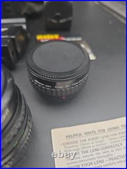 Vintage Pentax K1000 50mm Lens Accessories Manual Asahi Film Camera Photography