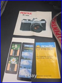 Vintage Pentax K1000 50mm Lens Accessories Manual Asahi Film Camera Photography