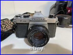 Vintage Pentax K1000 Film Camera 35mm Bundle with 5 Lens in Cases Lot Japan Vintage Pentax K1000 Film Camera 35mm Bundle with 5 Lens in Cases Lot Japan