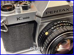 Vintage Pentax K1000 Film Camera Kit 50mm & 28-105 Lenses Serviced