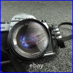 Vintage Pentax K1000 SE 35mm Film SLR Camera 50mm Lens 135mm Takumar Set Strap