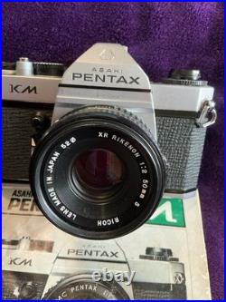 Vintage Pentax KM SLR Camera with Lens, Strap And Manual