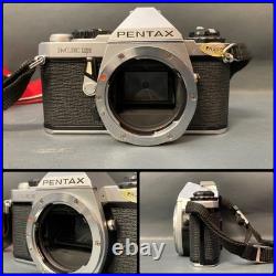 Vintage Pentax ME Super 35mm SLR Camera with 35mm, 50mm, 135mm Lenses, Flash READ