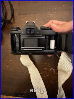 Vintage Pentax MG 35mm SLR Camera With 4 Lenses, Case, Flash OG Boxes Works Well