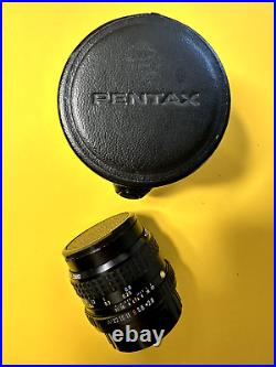 Vintage Pentax SMC Pentax-A 24mm 12.8 camera lens with caps + original hard case