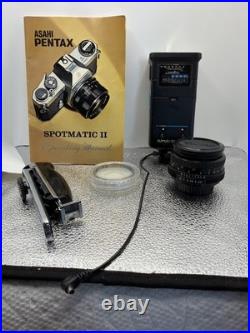 Vintage Pentax Spotmatic SP II (Asahi) Camera 35mm With 3 Lens & Carrying Case