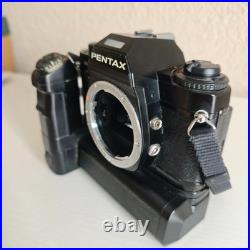 Vintage Pentax Super A 35mm SLR Camera Body with Pentax Motor Drive A
