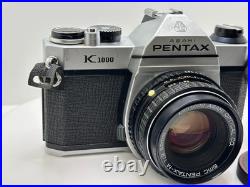 Vintage Pentax k1000 film camera kit 50mm & 70-210 lenses serviced