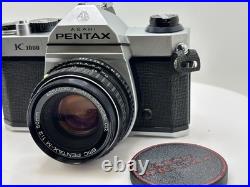 Vintage Pentax k1000 film camera kit 50mm & 70-210 lenses serviced