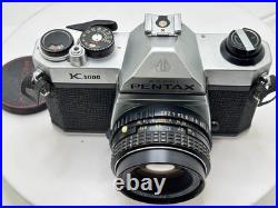Vintage Pentax k1000 film camera kit 50mm & 70-210 lenses serviced