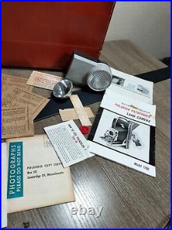 Vintage Polaroid Land Camera Model 110B with Lense, Case & Accessories incl books
