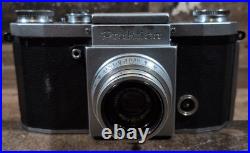 Vintage Praktica 35mm Camera Tessar Carl Zeiss Jena Lens 13.5 5cm Rare