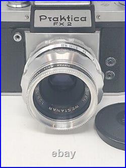 Vintage Praktica FX 2 WLF Waist Level Camera Westanar 12.8/50 Lens German