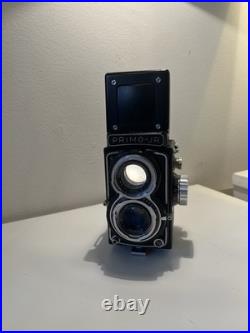 Vintage Primo-Jr TLR Camera Topcor 60mm f/2.8 Lens Rare 127 Film Cam, Japan
