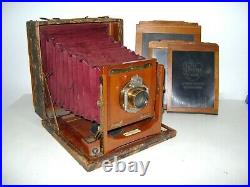 Vintage Queen & Company 8 x10 Large Format Camera, Unicum Len