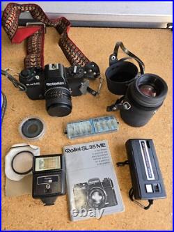 Vintage ROLLEI Camera ROLLEIFLEX 35mm Model SL35ME Lot Lens Parts / Not working