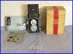 Vintage ROLLEICORD Twin Lens TLR 120 Film Camera In Original Box with Books