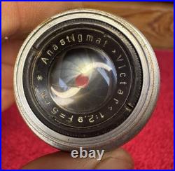 Vintage Rare WWII Praktiflex 1st Gen SLR Camera Victar 2.9/50mm Low Serial 17869 Vintage Rare WWII Praktiflex 1st Gen SLR Camera Victar 2.9/50mm Low Serial 17869