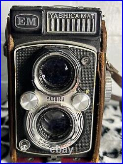 Vintage Rare Yashica MAT EM Copal MXV Dual Lens Camera with Original Case