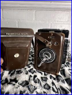 Vintage Rare Yashica MAT EM Copal MXV Dual Lens Camera with Original Case