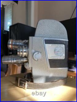 Vintage Revere 16mm Movie Camera Working Elgeet 12mm, 75mm, Raptar 25mm Lens