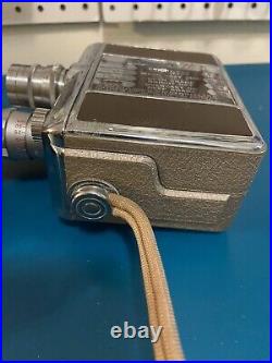 Vintage Revere 8mm model 44 movie camera with turret lens