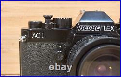 Vintage Revueflex AC1 SLR Camera, 28mm Lens, 200mm Lens, Revue Motor 35