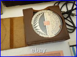 Vintage Ricoh 500 camera + telephoto lens + meter + Photrix meter etc