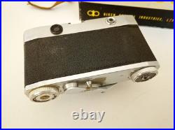 Vintage Ricoh 500 camera + telephoto lens + meter + Photrix meter etc