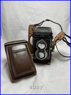 Vintage Ricohmatic 225 Film Camera TLR Twin Lens Reflex withCase and Strap AS IS