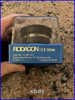 Vintage Rodenstock Rodagon f/2.8-50mm Enlarging Camera Lens W Screw Mounts
