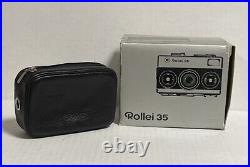 Vintage Rollei 35 Film Camera Tessar 40mm f3.5 Lens with Case Manual Box