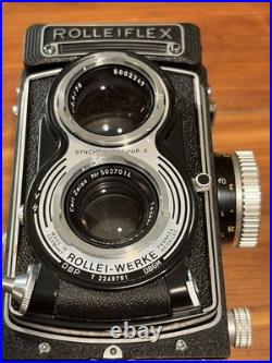 Vintage Rolleiflex TLR Camera Zeiss Tessar 75mm f/3.5 with Case Rollei Filters Kit Vintage Rolleiflex TLR Camera Zeiss Tessar 75mm f/3.5 with Case Rollei Filters Kit