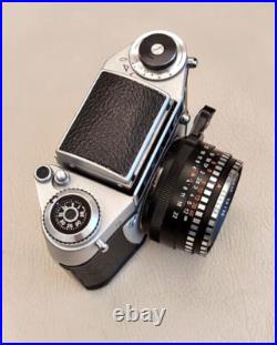 Vintage SLR camera 35 mm EXA-1a Domiplan f2.8/50 with lens Germany Vintage SLR camera 35 mm EXA-1a Domiplan f2.8/50 with lens Germany