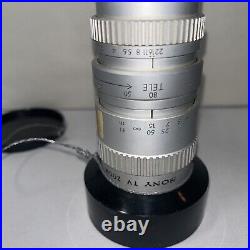 Vintage SONY TV ZOOM Camera Lens 20-80mm Zoom Wide Angle 12.5 Lens Hood 174251